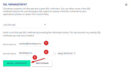  Install SSL Certificate IN Cloudways
