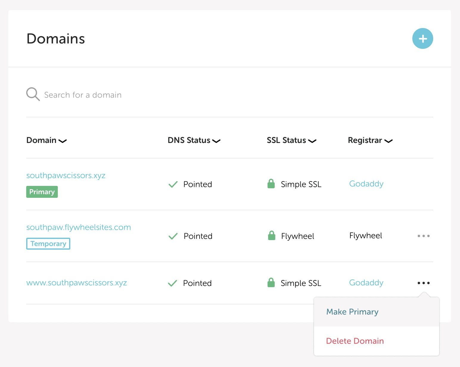 Set Primary Domain on Flywheel Web Hosting
