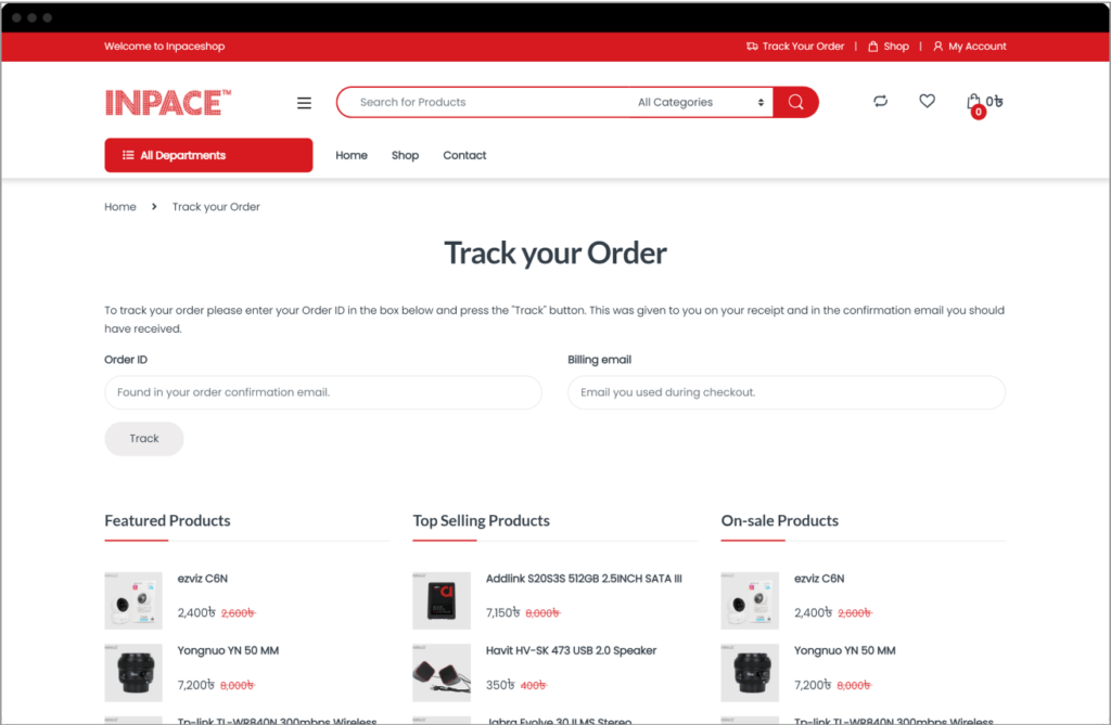 Order tracking