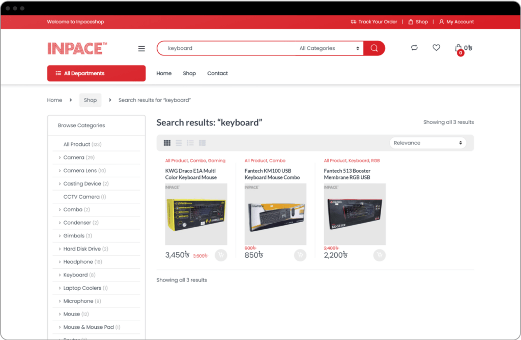 Search for products more easily
